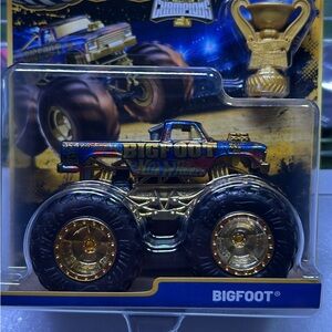 Hot wheels Bigfoot Monster Truck Toy - Blue & Gold